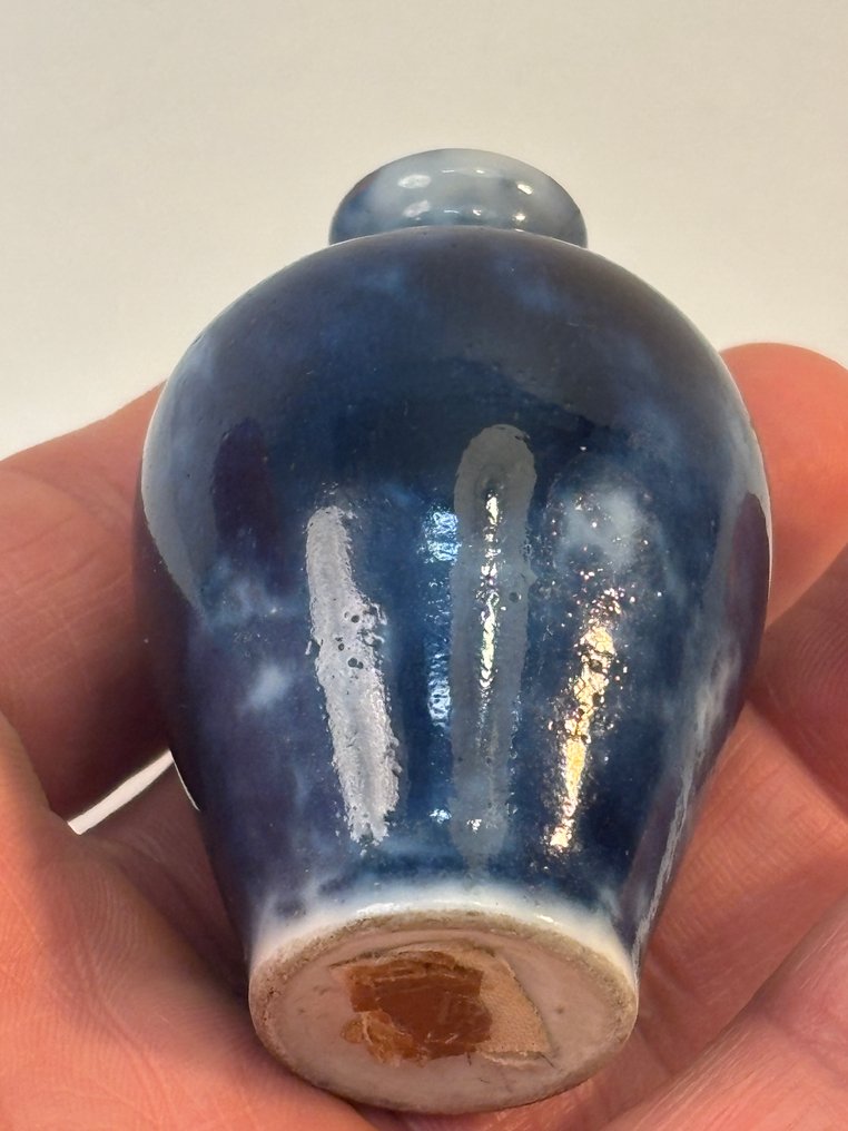 花瓶 - 瓷器 - 中國 - 清朝（1644-1911） - 迷你花瓶 蓝色 Qing  (沒有保留價) #2.1