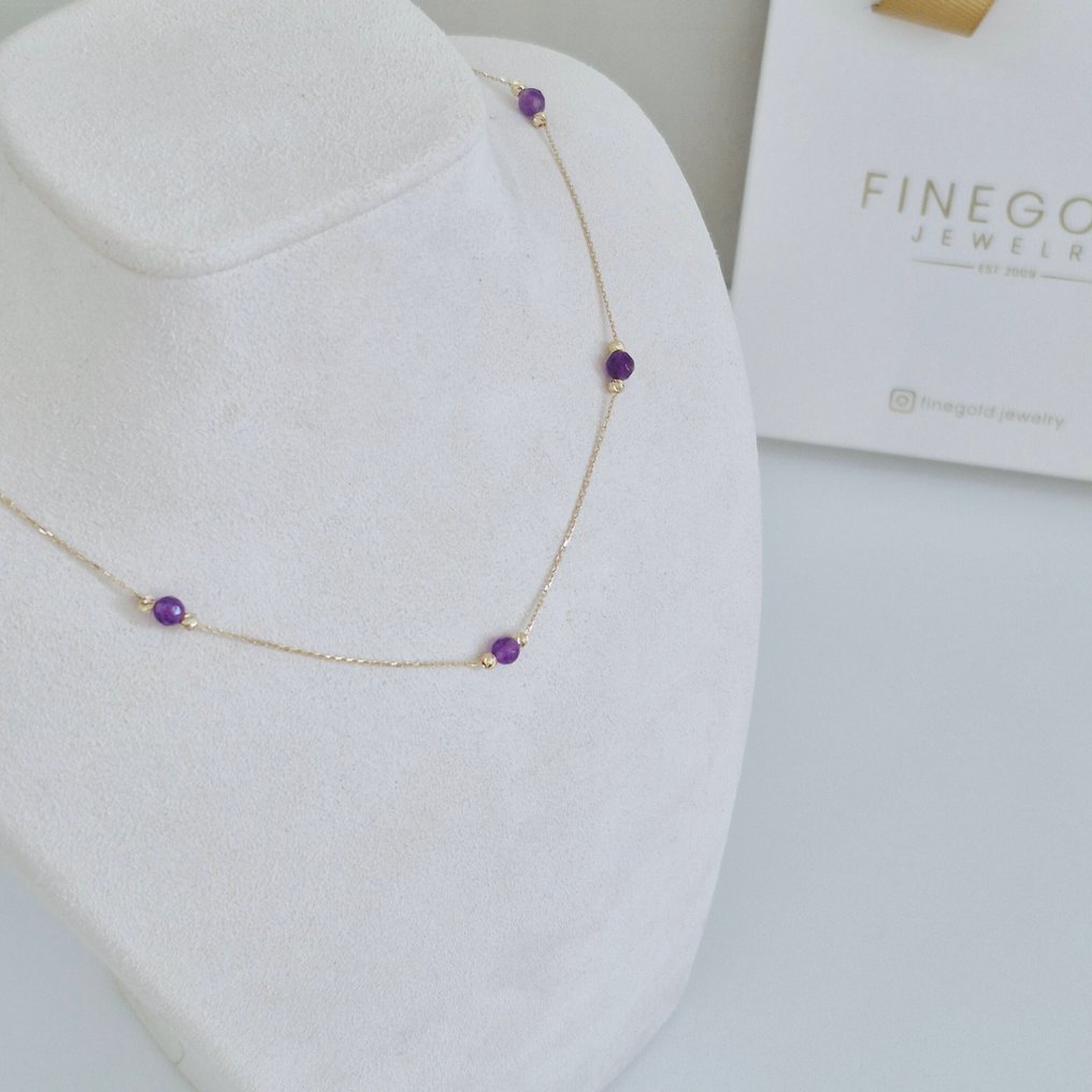 项链 - 14K包金 黄金 锆石 #2.1