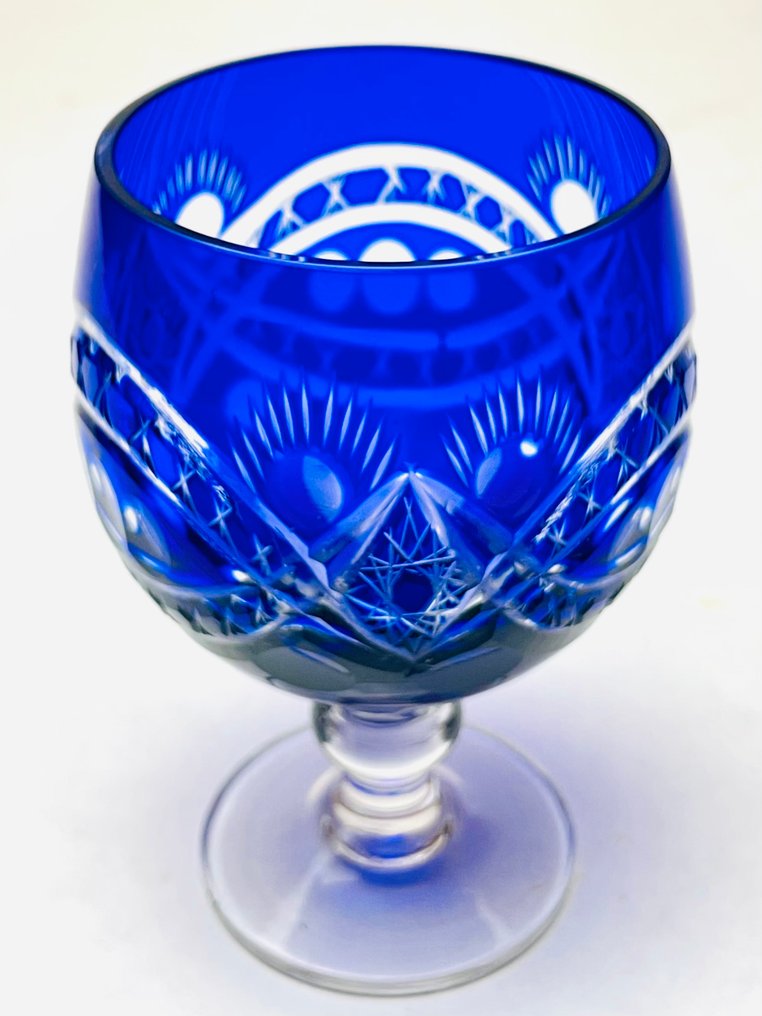 Servizio di bicchieri (5) - Luxe - Vetro, Cristallo - bicchieri a coppa di colore cobalto blu #2.1