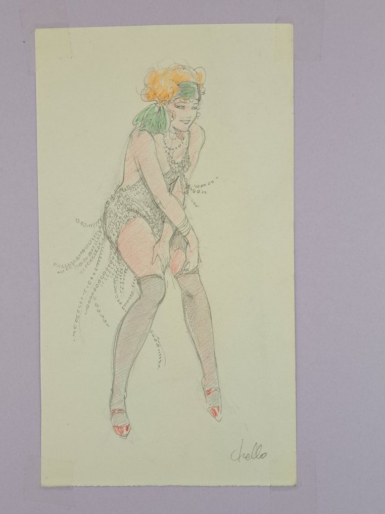 Frollo, Leone - 1 Original colour drawing - Charleston Pin Up #1.0