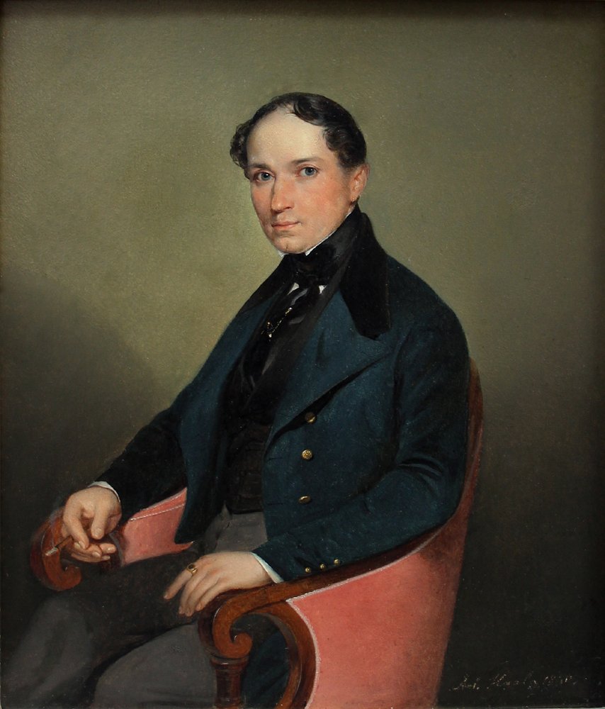 Anton Haala (act.1835-1867) - Portrait of a young gentleman #1.0