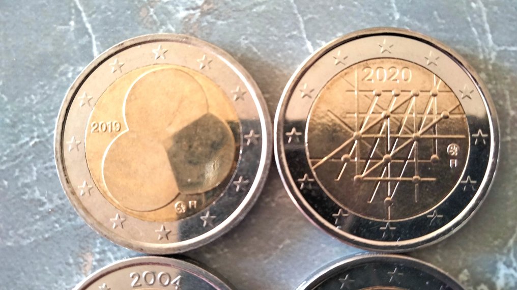 Finland. 2 Euro 2004/2020 (incl. 2 euro "Enlargement of the EU") (4 pièces)  (No reserve price) #1.0