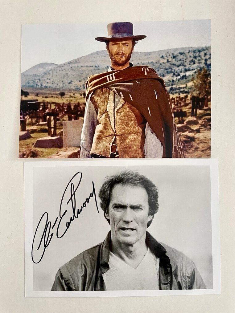 Clint EASTWOOD - Signed Photo with Another - 1984 #3.2