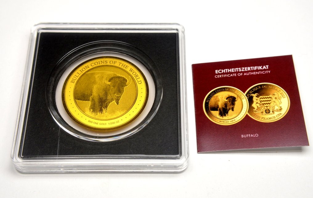 Chad. 5000 Francs 2023 American Buffalo - Bullion Coins of the World - 1/200oz (.999) (No reserve price) #2.1