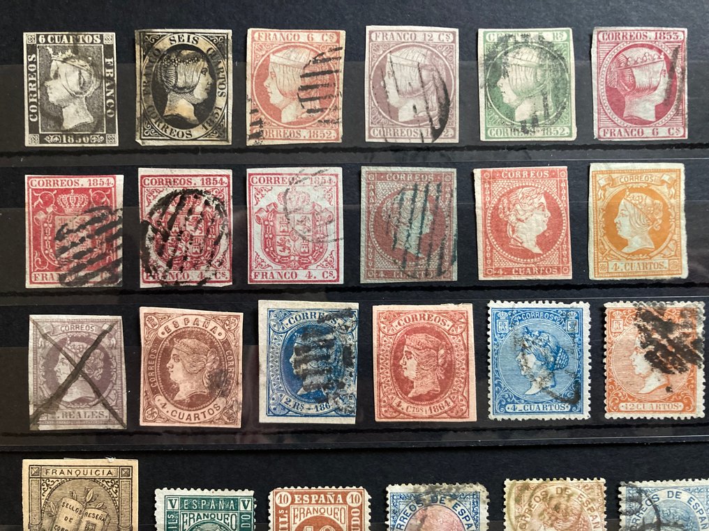 Spain 1850/1870 - Various classics from Queen Elizabeth II to the Provisional Government. #1.0