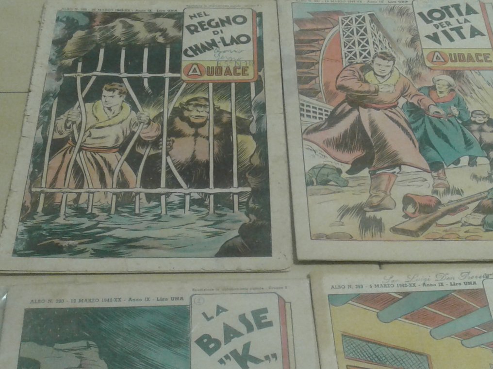 Furio Almirante nn. 389-390-391-392 - Audace - 4 Comic - 1942 #1.0