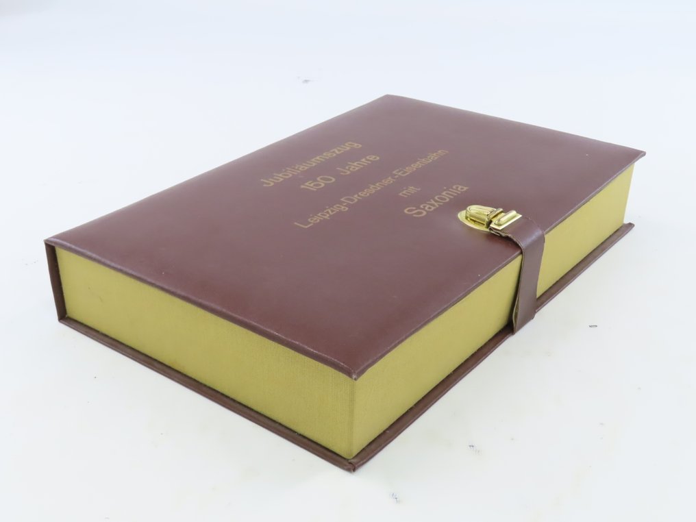 Piko H0 - 火車組合 (1) - 五件套纪念套装“萨克索尼亚”,配有四节车厢,“150周年” - Leipzig-Dresdner Eisenbahn #3.2