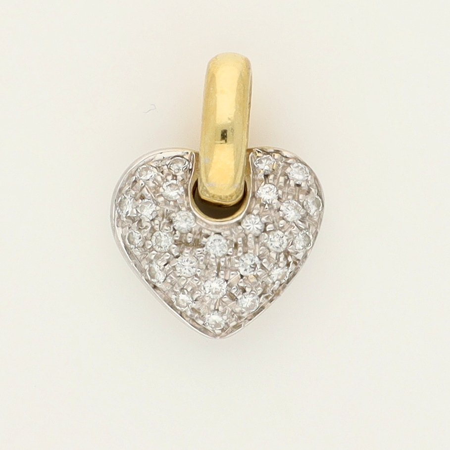 Függő - 18 kt. Sárga arany, Fehér arany Gyémánt (Természetes)  - Hart #1.0