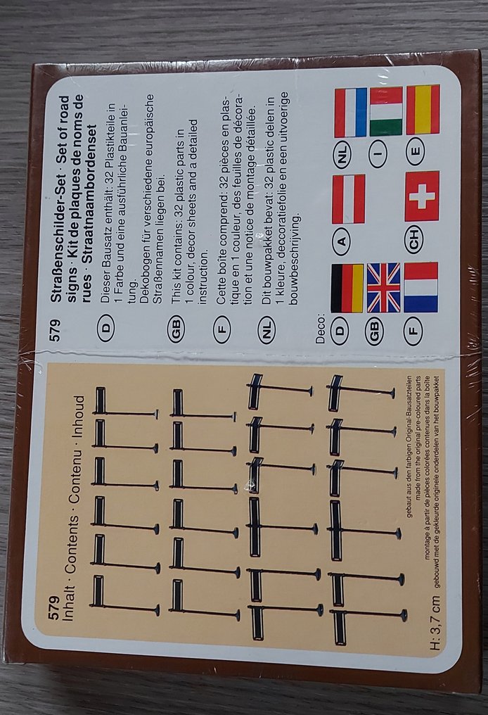 Faller H0 - HO 579 - Model train building kits (1) - Street Sign Set, original, sealed in foil. #1.0