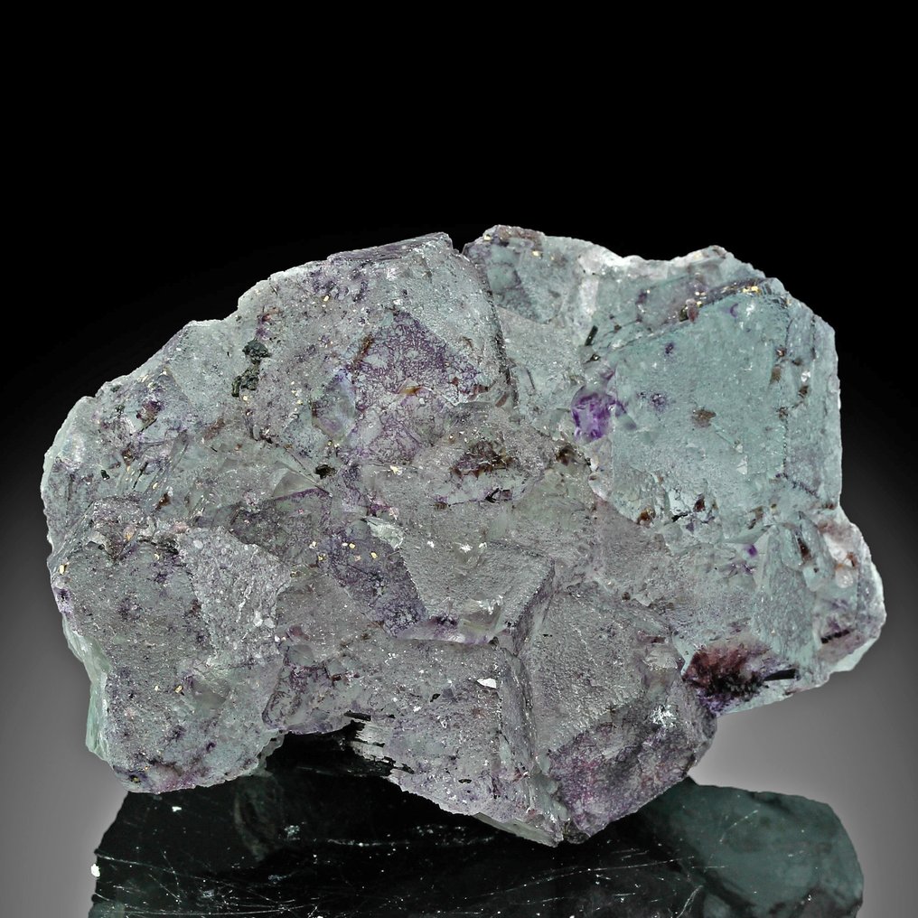 Διδυμική Φθορίτης Κρύσταλλοι - Purple and Blue Phantoms - Ύψος: 8.5 cm - Πλάτος: 6 cm- 232 g #1.0