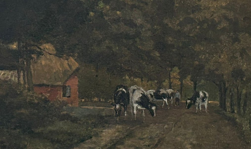 Cornelis Koning (1893 - 1951) - Landschap met koeien en boerderij #4.3