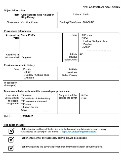 Κελτικό Μπρούντζος Μενταγιόν ή χρήματα σε δαχτυλίδι από μπρούντζο Celtic - 32 mm  (χωρίς τιμή ασφαλείας) #2.1