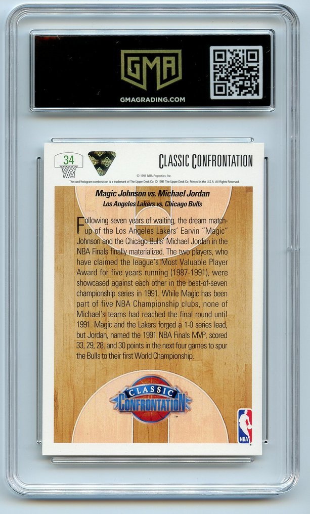1991 Upper Deck GMA 10 - Gem Mint - Magic vs Jordan Michael Jordan, Magic Johnson - 1 Card - 全新（M） #1.0