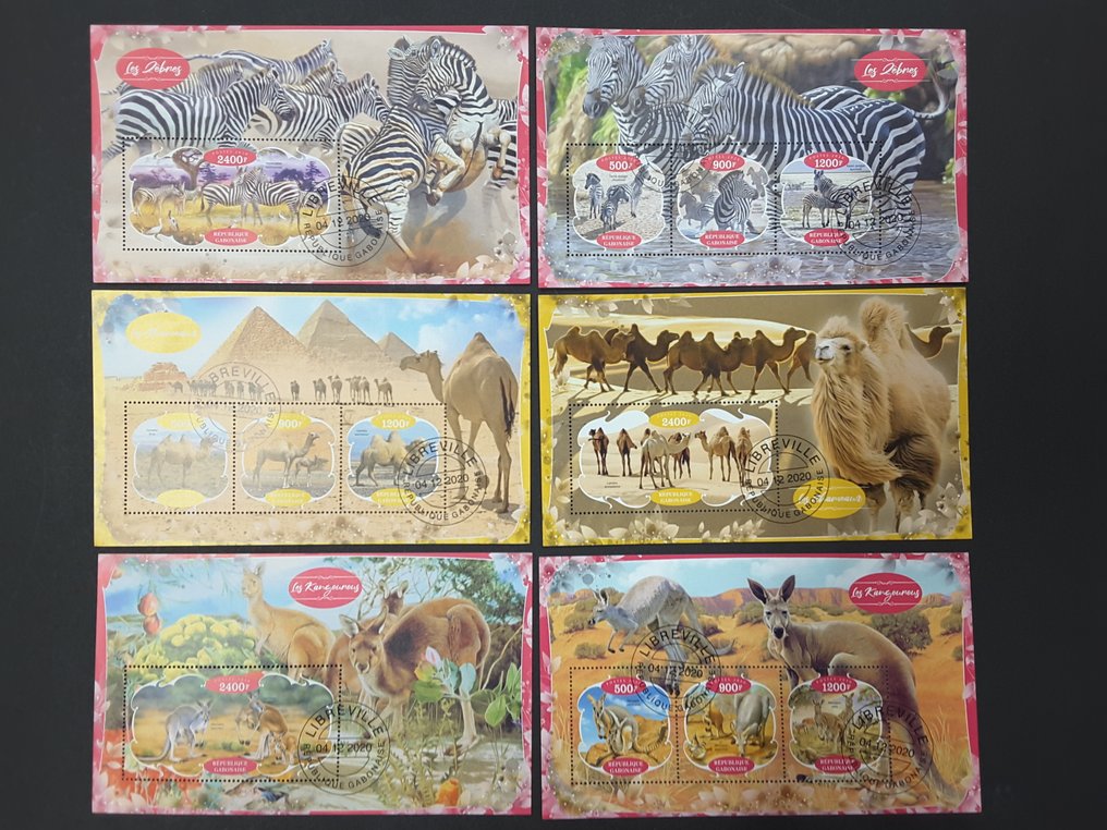 Κόσμος  - 257 διαφορές. FAUNA CTO μπλοκ και φύλλα. #1.0