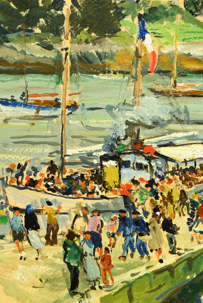 Jean François (1906-1980) - Bénodet, l'embarcadère #3.2