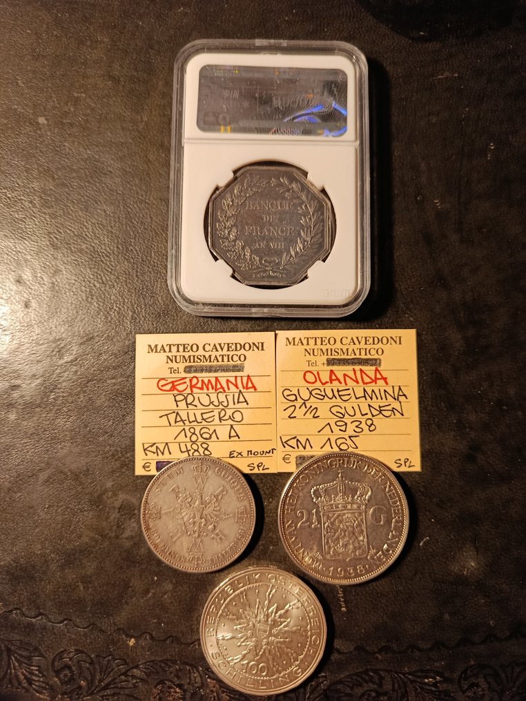 德国, 荷兰, 法国, 普鲁士. Tallero  (没有保留价) #1.0