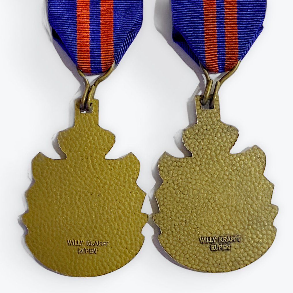 比利时 - 军事勋章 - 比利时宪兵学校行军奖章两枚套装 #1.0