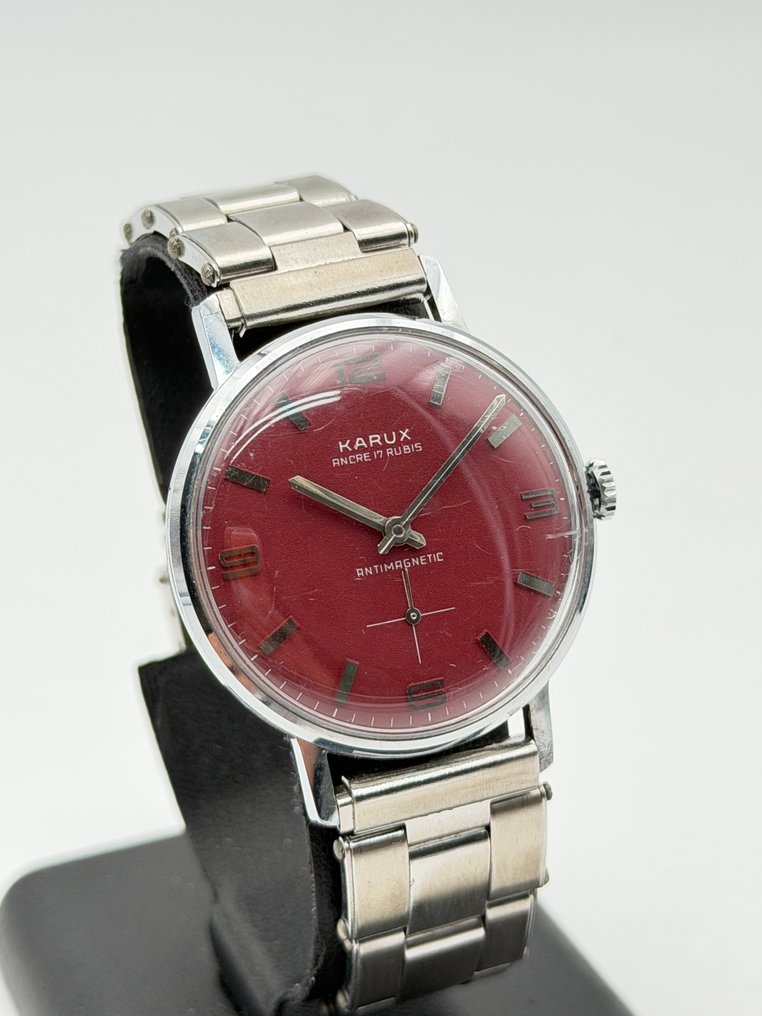 karux - burgundy NOS swiss made - No reserve price - Unisex - 1970-1979  #1.0