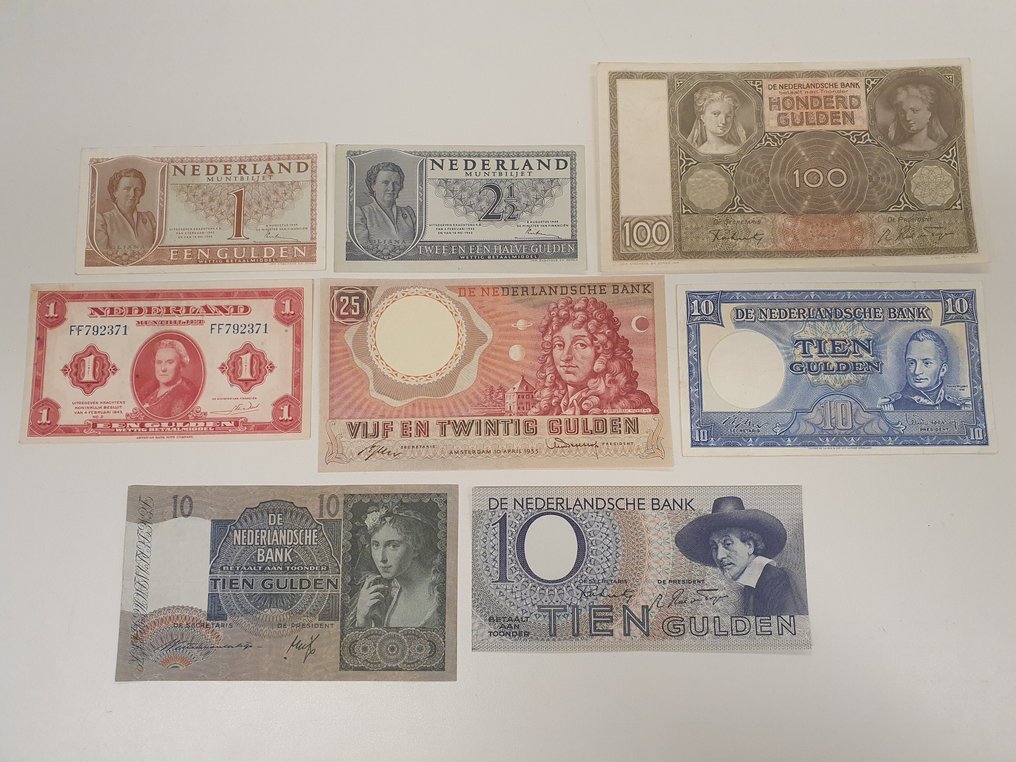 Netherlands. - 8 banknotes - various dates #1.0