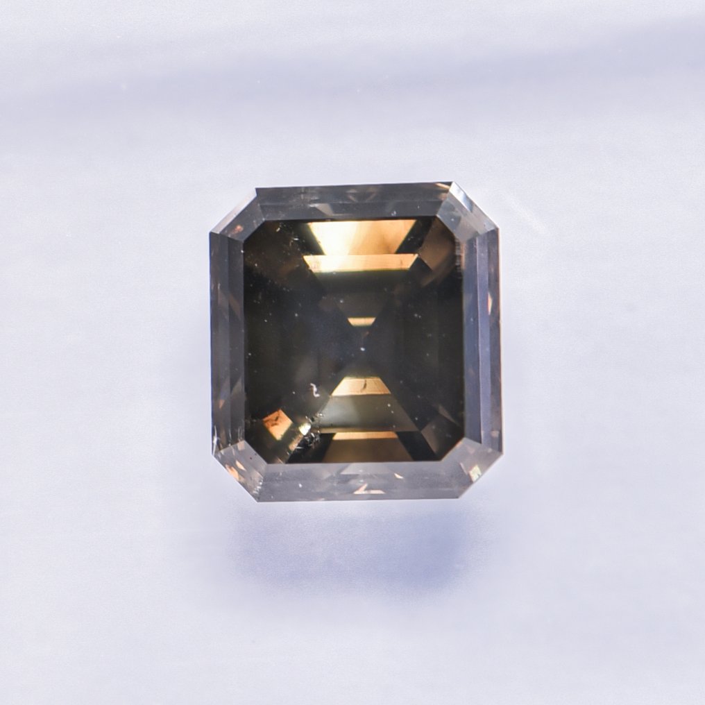 Ei pohjahintaa - 1 pcs Timantti (Luonnonvärinen) - 1.09 ct - Smaragdi - Fancy deep Vihertävä, Rusehtava Keltainen - SI2 - Kansainvälinen gemologinen instituutti (IGI) - VG VG #3.2