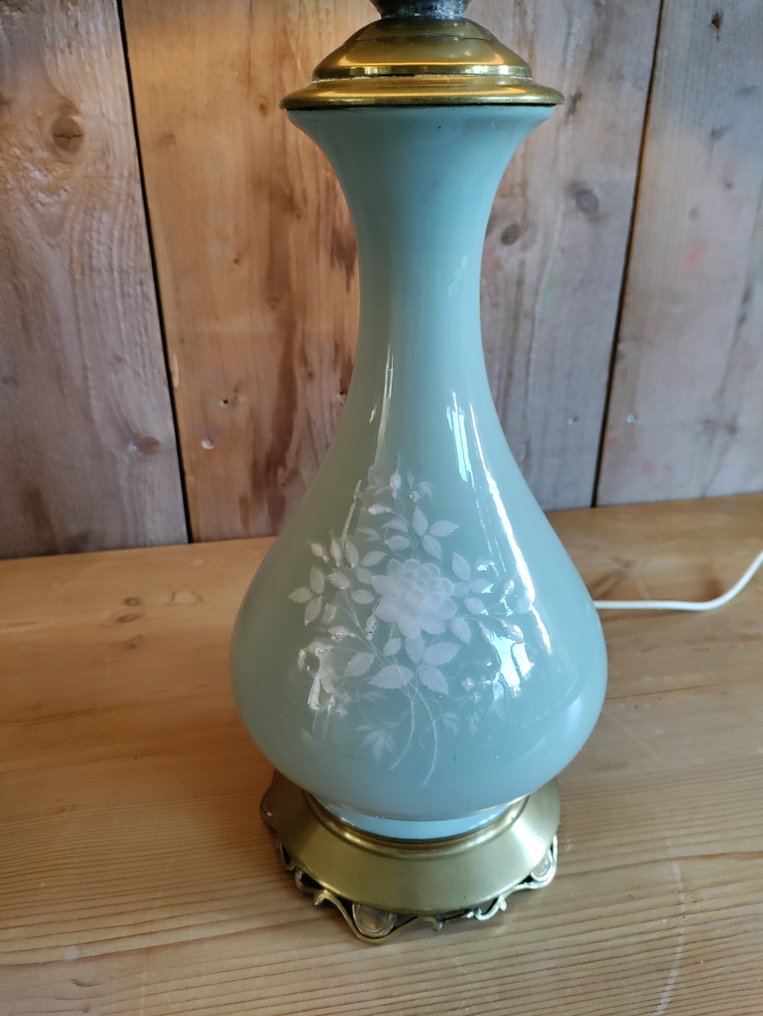 Φωτιστικό - Πορσελάνη, Μπρούντζος, Ορείχαλκος - Πορσελάνινο φωτιστικό celadon, 19ος αιώνας. #3.2