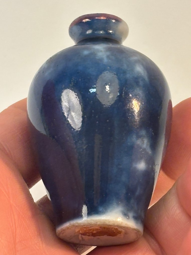 花瓶 - 瓷器 - 中國 - 清朝（1644-1911） - 迷你花瓶 蓝色 Qing  (沒有保留價) #3.2