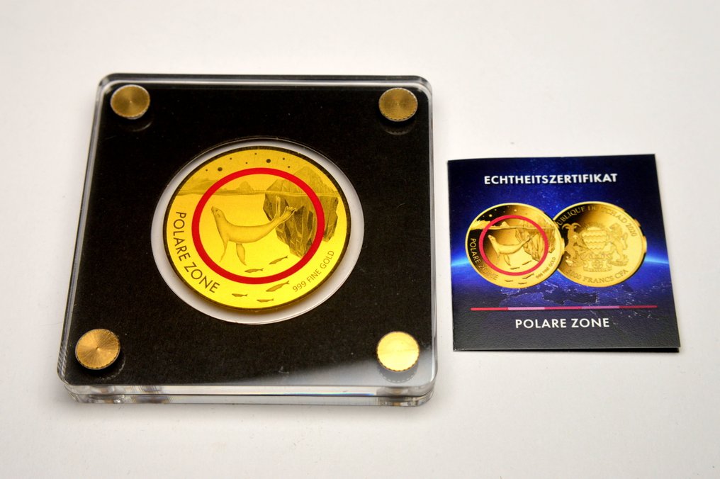 Tsjaad. 5000 Francs 2020 Polar Zone - 1/200oz (.999) (Zonder minimumprijs) #1.0