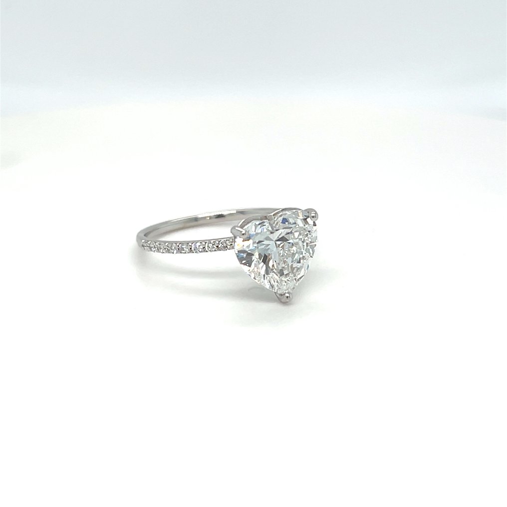 Ring - 14 karat Hvitt gull - 3.23ct. tw. Diamant (Lab-dyrket) - Diamant #2.1