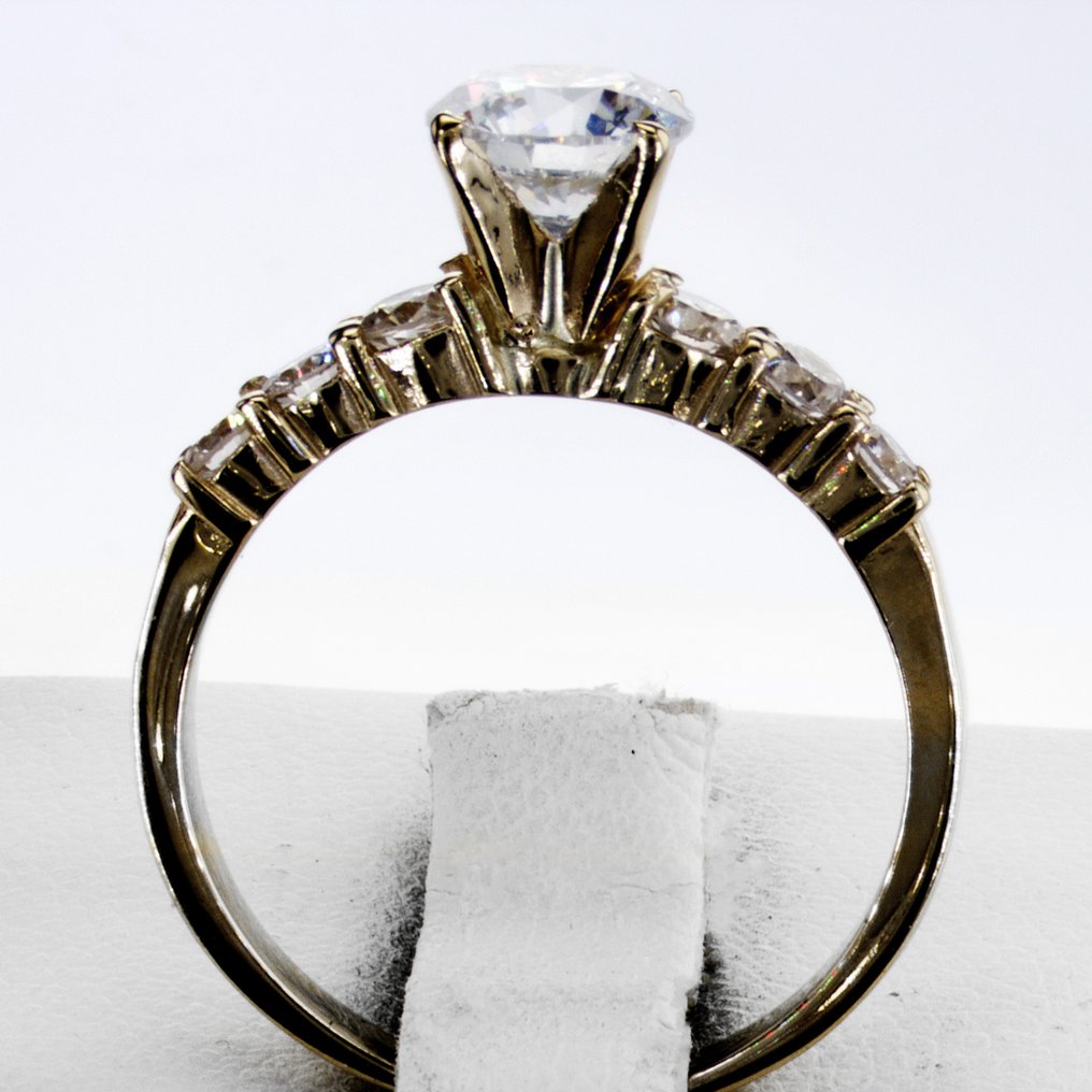 Sans prix de réserve - Bague de fiançailles - 14 carats Or jaune - 1.42ct. tw. Diamant (Naturelle) - Diamant #1.0