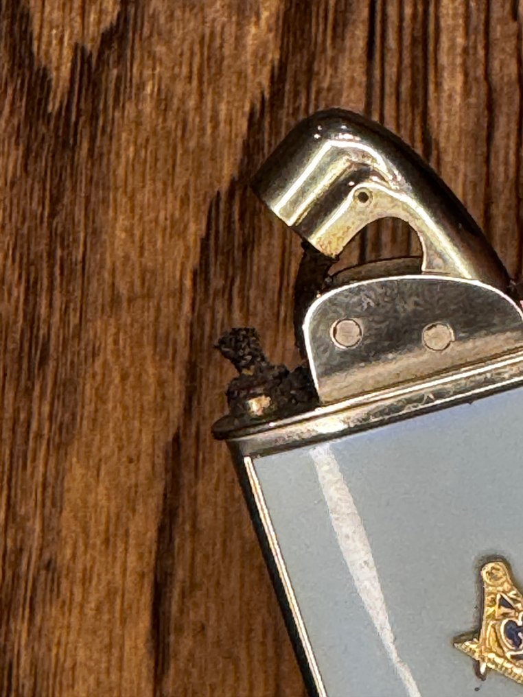 USA Masonic Early 30s' Lighter/**Working order - 打火机 - 钢, 搪瓷 #1.0