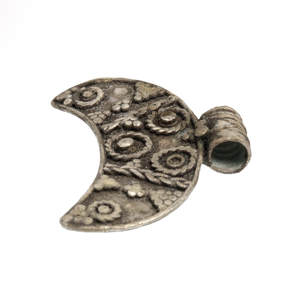 Replik eines antiken Römer Silber Filigranarbeit Mondanhänger #2.1