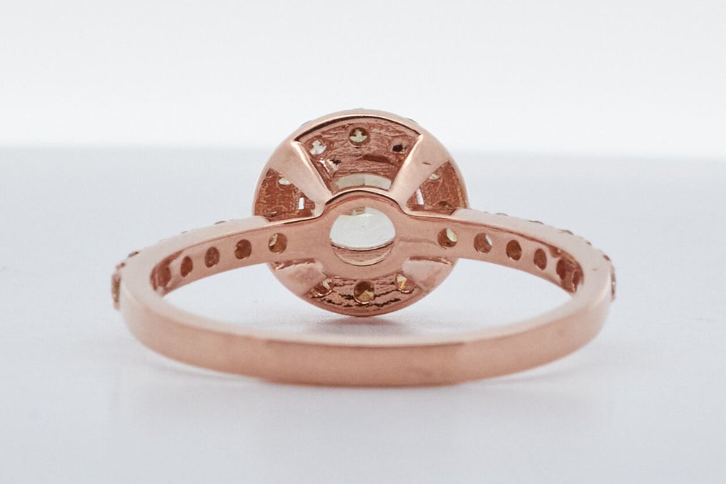 没有保留价 - 戒指 - 14K包金 黄金 -  0.97ct. tw. 钻石 (天然色彩的) #3.2