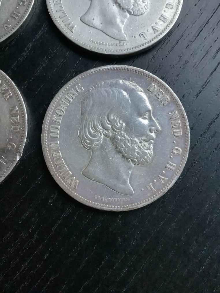 荷兰. 威廉三世. 2 1/2 Gulden 1850-1854  (没有保留价) #4.3