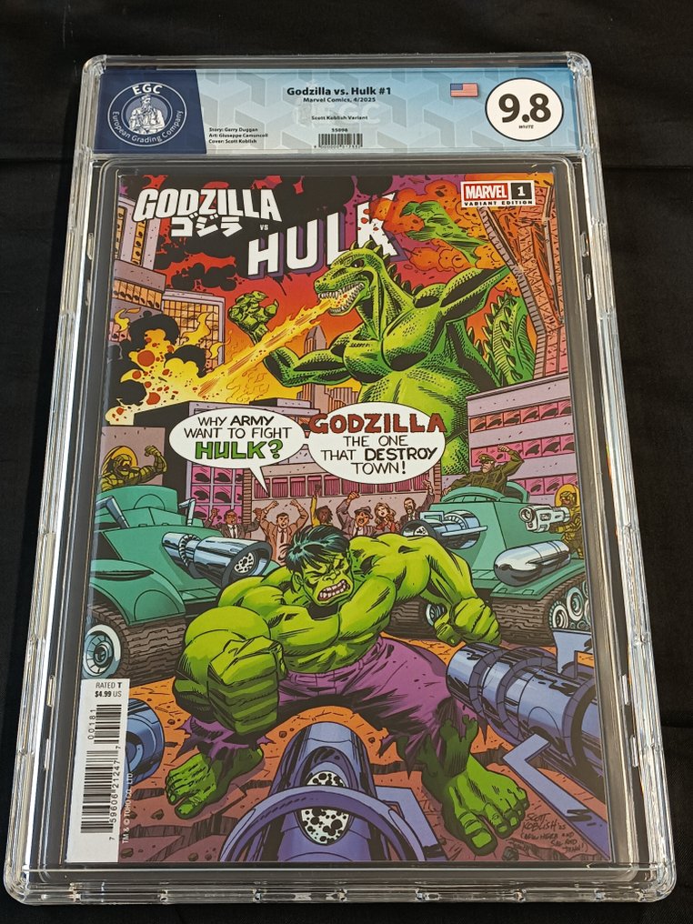 Godzilla vs. Hulk #1 - Scott Koblish Classic Variant - EGC 9.8 - 1 Graded comic - Erstausgabe - 2025 #1.0