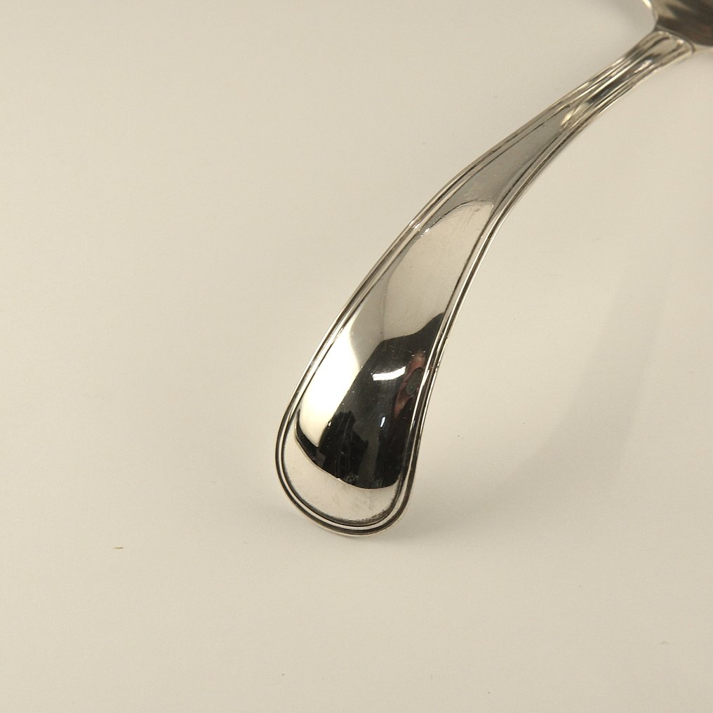 Antieke (1871) saus/juslepel - Van Kempen - Mestolo per salsa - Modello Rondfilet - .833 argento - Interamente in argento #1.0