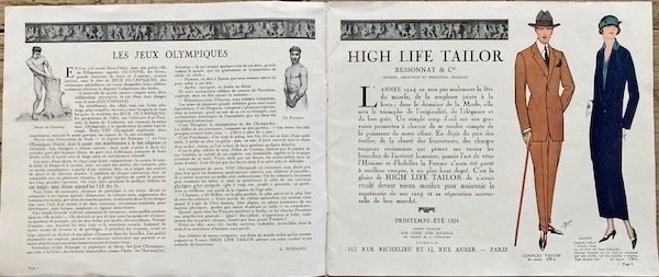 A. Bodard / Préjelan - High Life Tailor: Les Jeux Olympiques - 1924 #1.0
