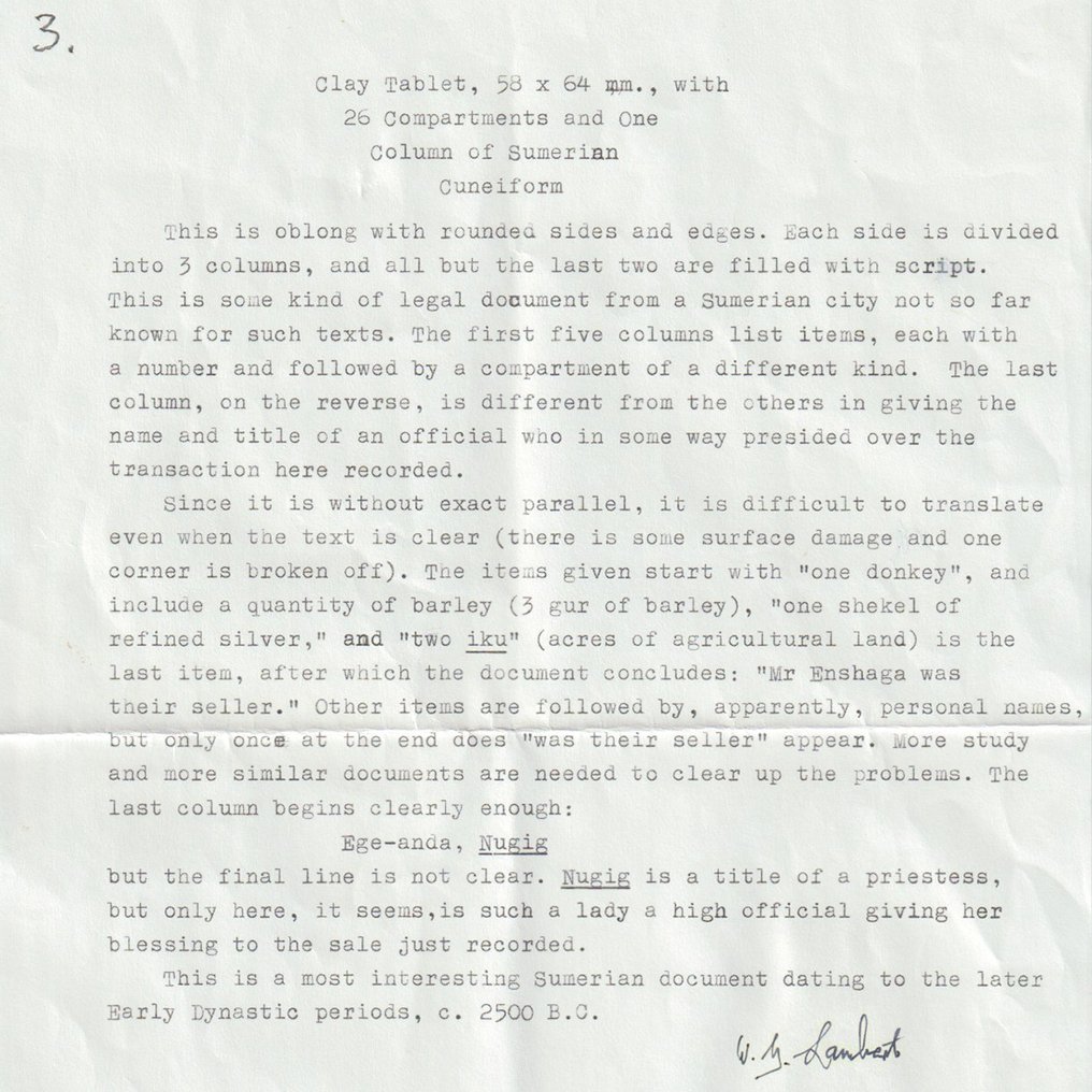 苏美尔 Terracotta 楔形泥质行政牌 #1.0