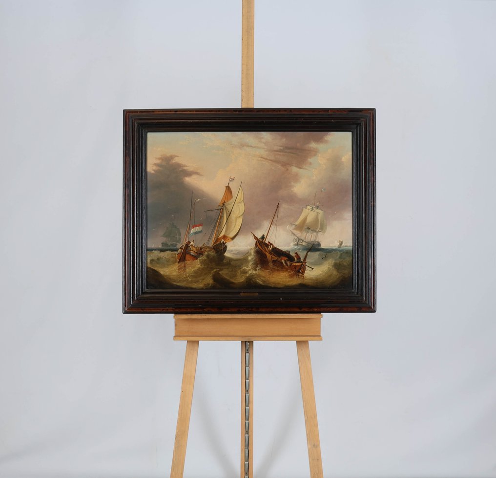 Hendrik Kobell (1751-1779) - Hollandse schepen op zee #1.0