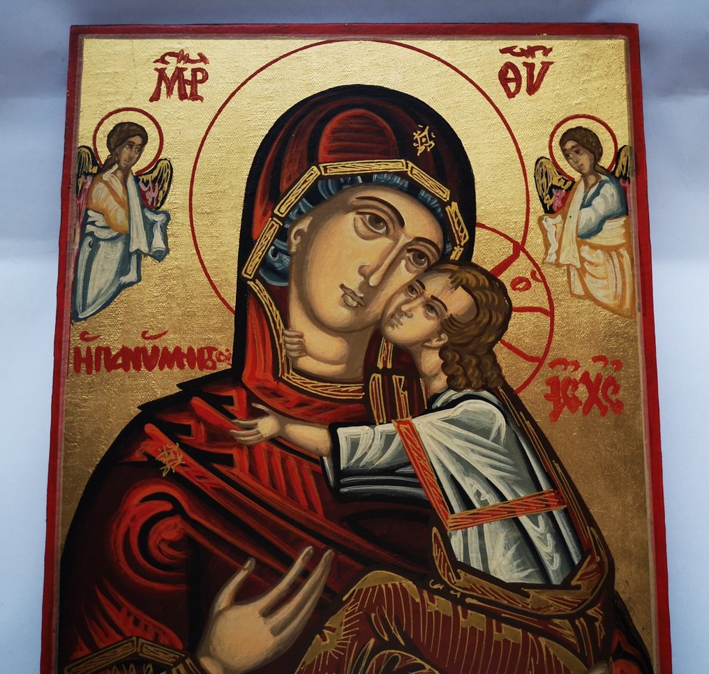 Εικόνα - Αγία Μητέρα του Θεού, εικόνα με χειροποίητη ζωγραφική. - Ξύλο #1.0