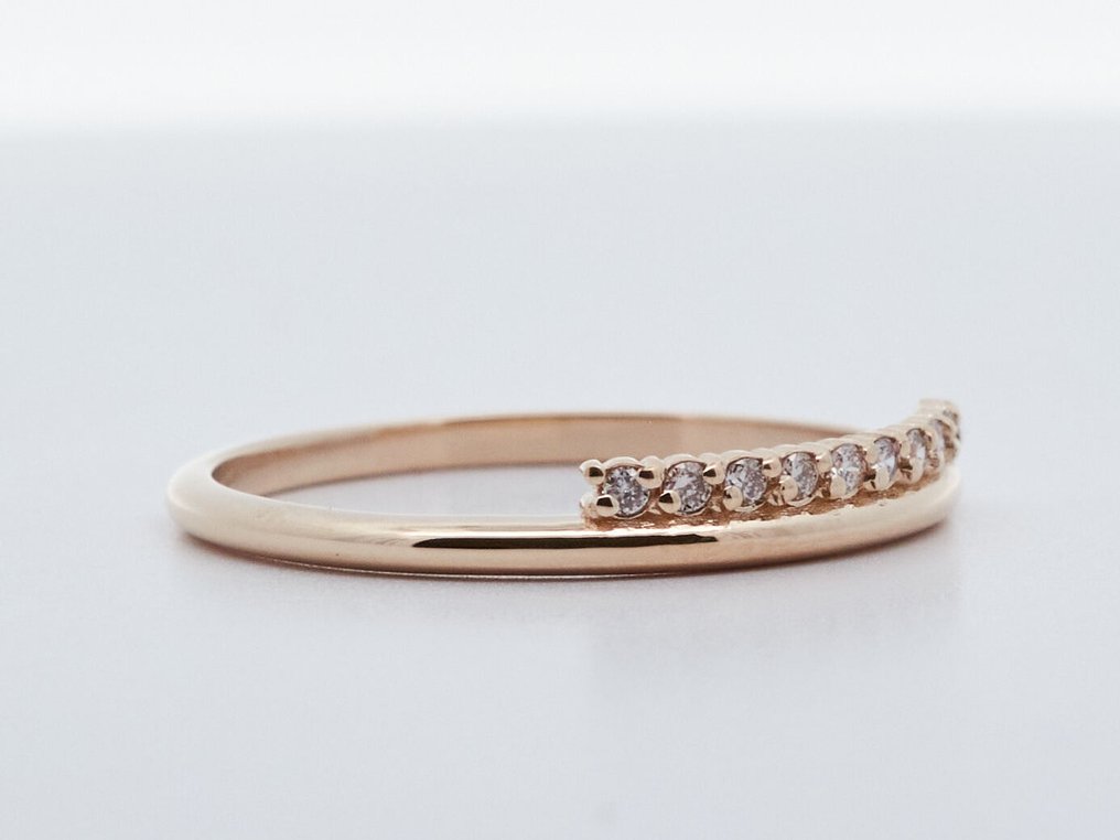 沒有保留價 - 戒指 - 14 克拉 黃金 -  0.07ct. tw. 鉆石 (天然彩色) #1.0