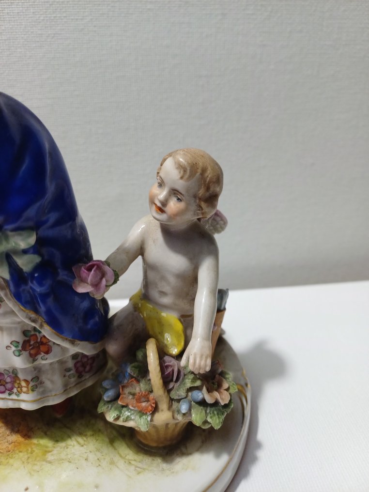 Capodimonte - 小雕像, Dama a corte - 15 cm - 瓷 #2.1