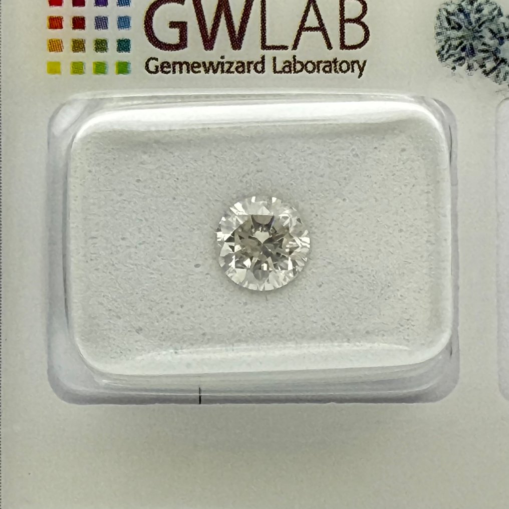 沒有保留價 - 1 pcs 鑽石 (天然) - 0.90 ct - 圓形 - G - I1 - Gemewizard Gemological Laboratory (GWLab) #1.0