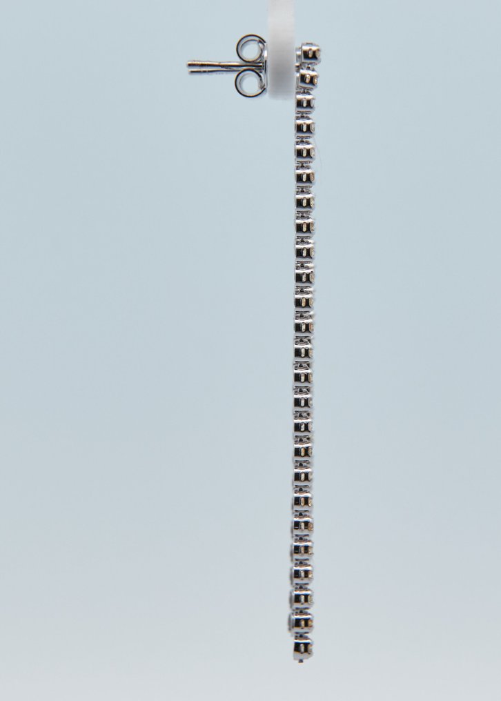 没有保留价 - 耳环 - 14K包金 白金 -  1.80ct. tw. 钻石 (天然色彩的) #2.1