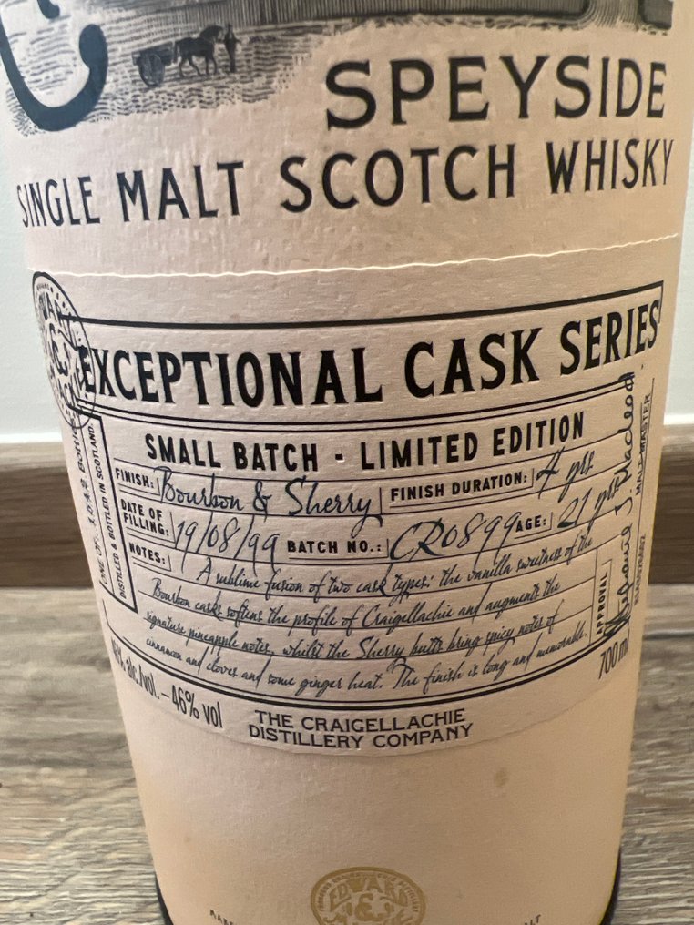 Craigellachie 1999 21yo Exceptional Cask Series & 13yo  - 200ml, 700 ml - 2 botellas  #2.1