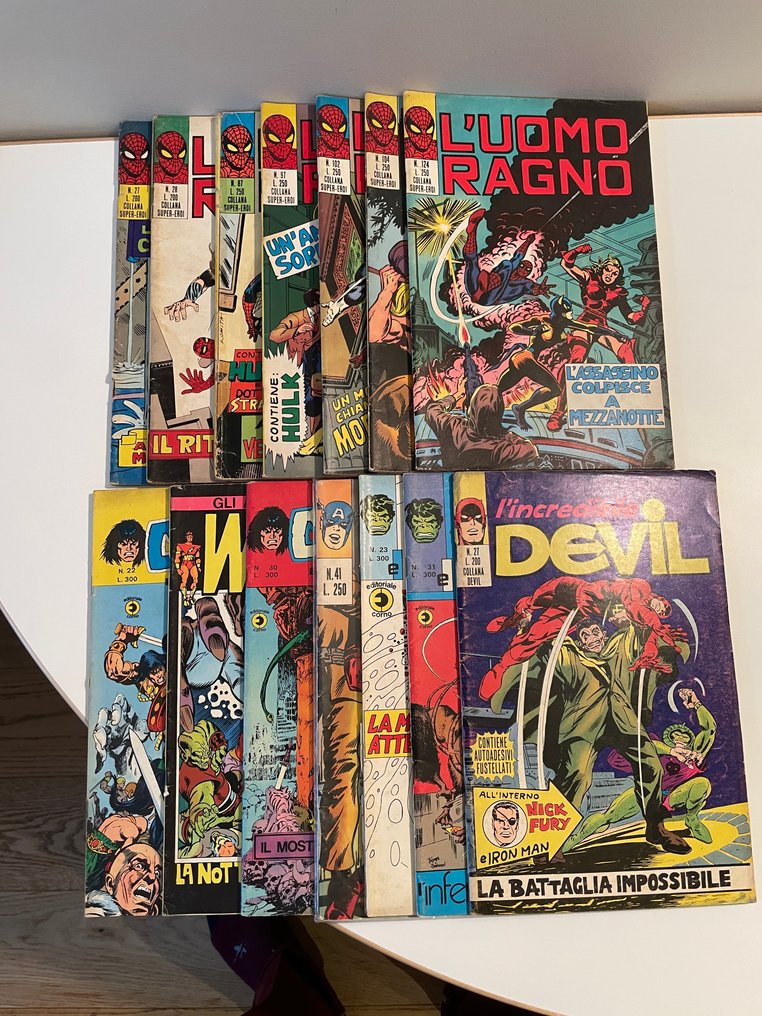 Uomo Ragno, 美国上尉, Conan de Barbaar, Hulk - L’Uomo Ragno + Lotto Editoriale Corno - 14 Comic - 1971/1976 #1.0
