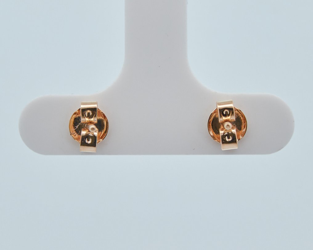 沒有保留價 - 耳環 - 14 克拉 黃金 -  0.60ct. tw. 鉆石 (天然彩色) #3.2