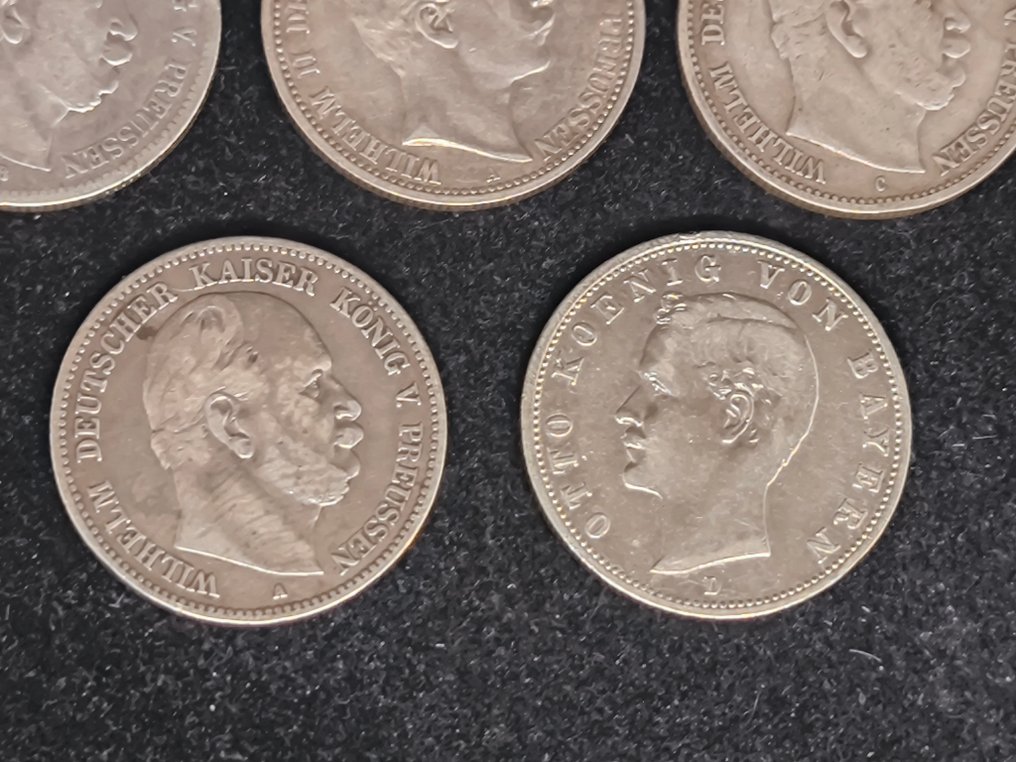 Germany, Empire 2 Mark 5x 1876/1904 (No reserve price) #2.1