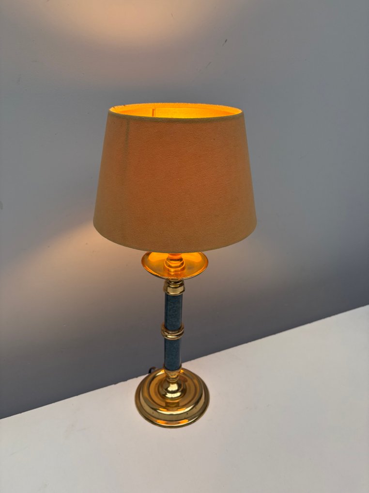 Herda - Bordlampe - Messing, Tekstil #2.1