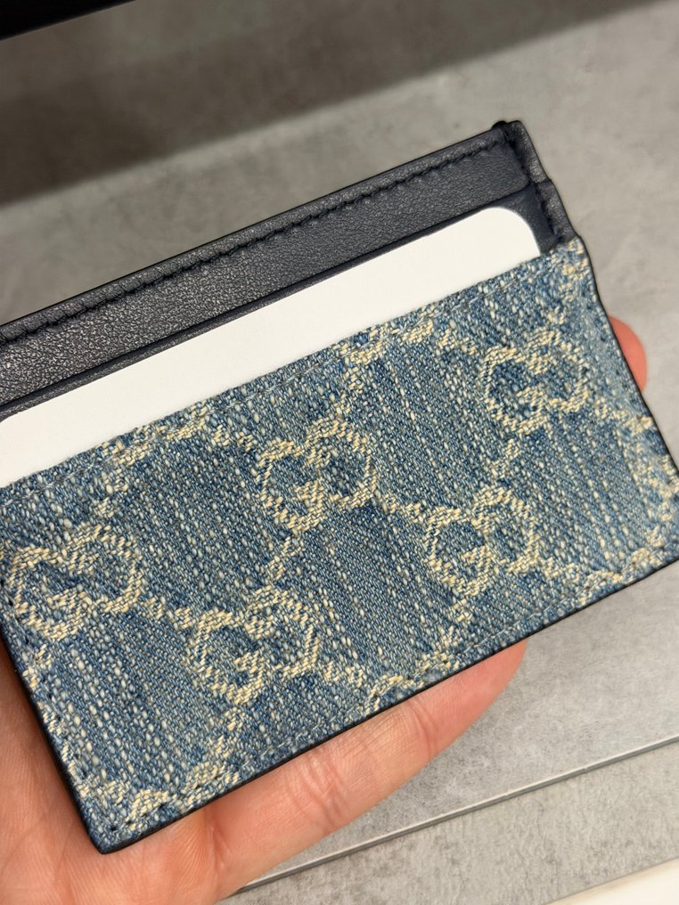 Gucci - Gucci - 信架 - GG至尊 - 牛仔布 - 钱包 Gucci GG Supreme #4.3
