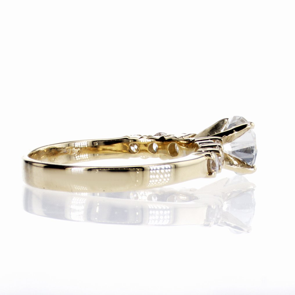 Sans prix de réserve - Bague de fiançailles - 14 carats Or jaune - 1.42ct. tw. Diamant (Naturelle) - Diamant #2.1